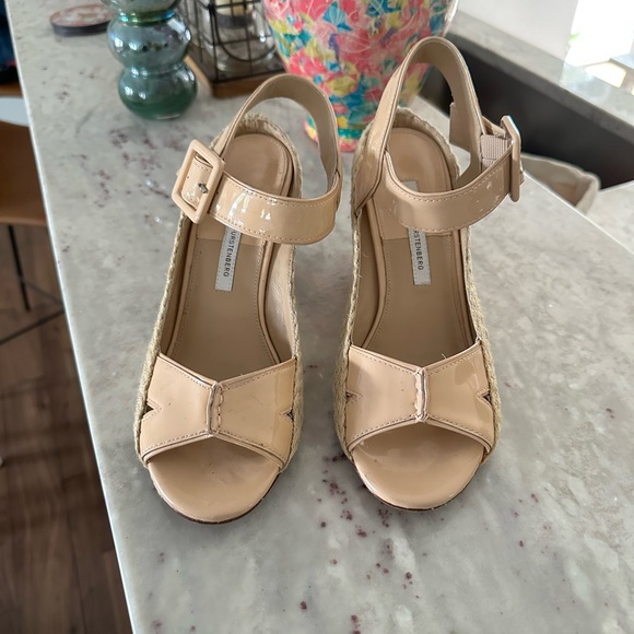 Diane Von Furstenberg Sudan espadrille wedge sandals sz: 8 - Picture 2 of 10